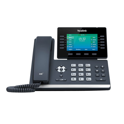 Das Yealink T54W vor wei&szlig;em Hintergrund
